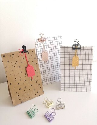 Binder clips medium gold