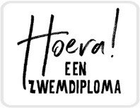 Sticker Hoera een zwemdiploma