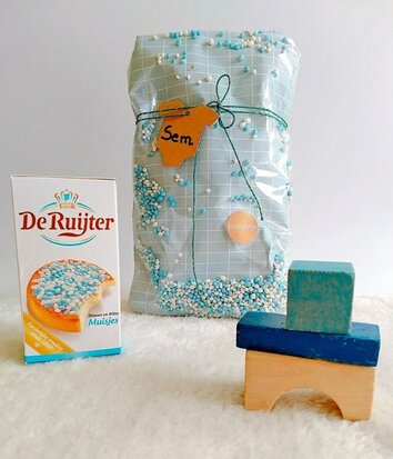 Cadeaulabel romper wit