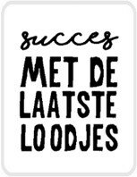 Sticker Succes met de laatste loodjes