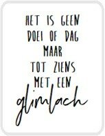 Sticker Tot ziens met een glimlach