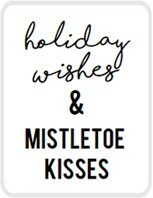 Lotsoflo Sticker Holiday wishes & mistletoe kisses