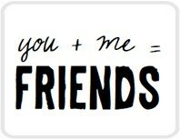 Sticker You + me = friends