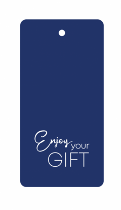 Cadeaulabel Enjoy your gift blue/white