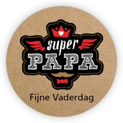 Sticker Super papa, fijne vaderdag