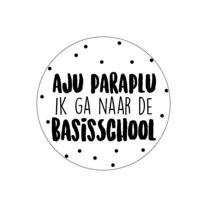 Sticker Aju paraplu ik ga naar de basisschool