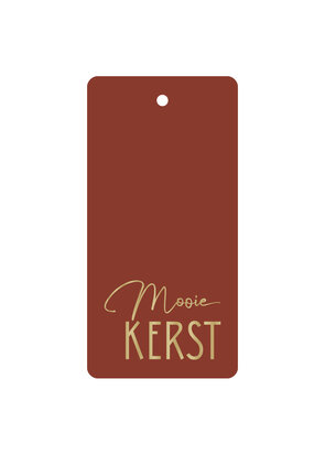 Cadeaulabel Mooie kerst warm rood