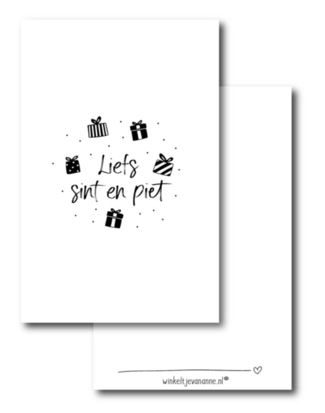 Mini kaartje Liefs Sint & Piet