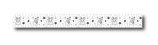 Masking tape Sneeuwpopjes en rendiertjes