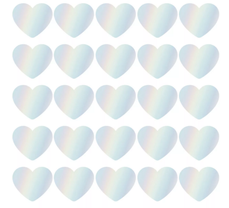Sticker hart xl holografisch