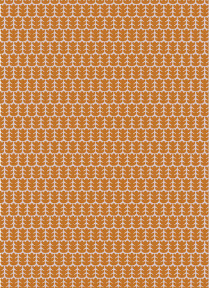 Cadeaupapier Little oak leaves caramel on nude