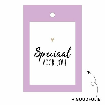 Cadeaulabel Speciaal voor jou lila