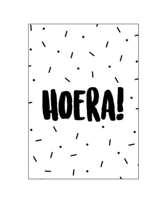 Ansichtkaart Hoera!