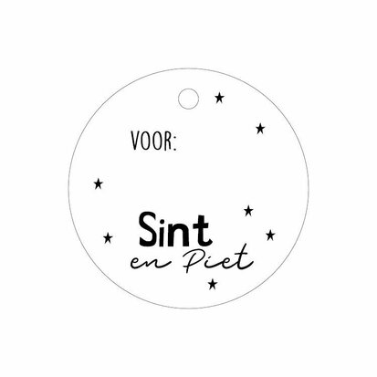 Cadeaulabel Voor: Sint en Piet