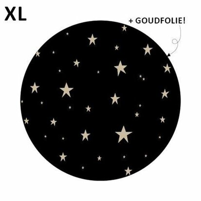 Sticker Little stars zwart/goud XL
