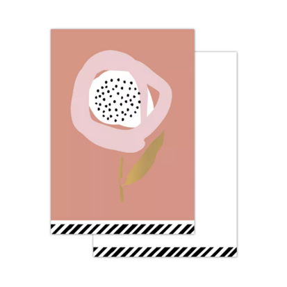 Mini kaartje Arts & crafts - Flowers old pink
