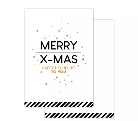 Mini kaartje Christmas wishes wit