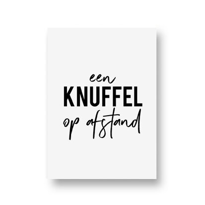 Ansichtkaart Een knuffel op afstand