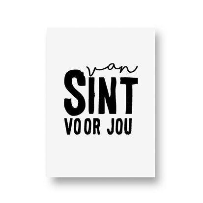 Ansichtkaart Van Sint voor jou