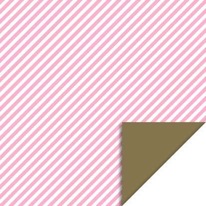 Cadeaupapier Stripe diagonal candy pink - gold