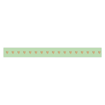 Krullint Heart - gold mint green