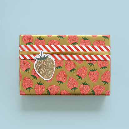 Cadeaulabel Strawberry gold