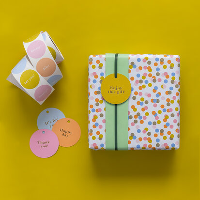 Cadeaulabels Multi Happy bright