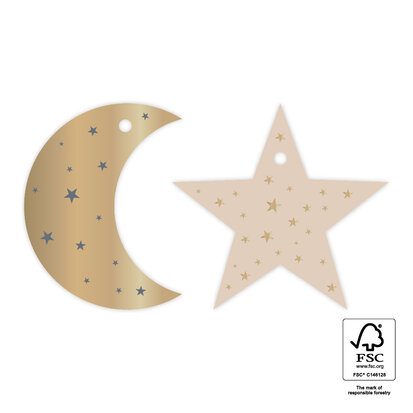 Cadeaulabel Star pastel