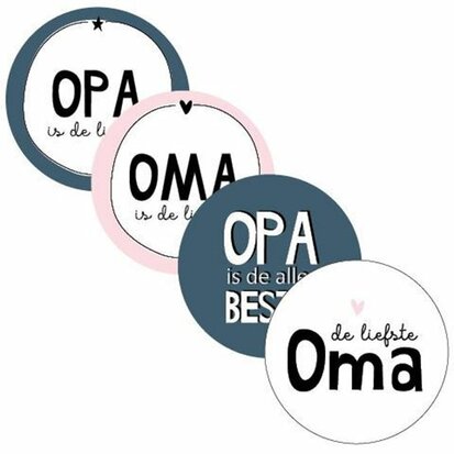 Sticker Opa/oma assorti