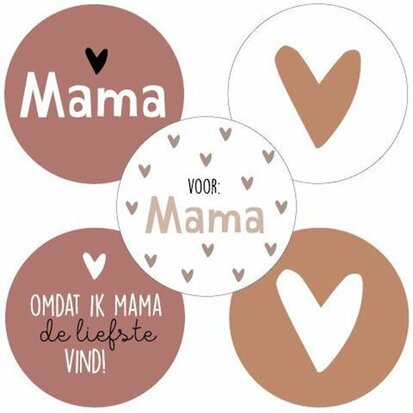 Stickers Mama/hart assorti