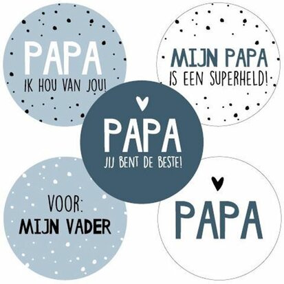 Stickers Papa/voor mijn vader assorti