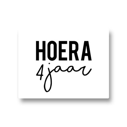 Lotsoflo Sticker Hoera 4 jaar