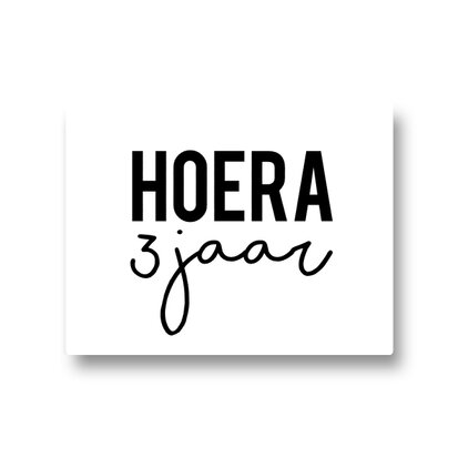 Lotsoflo Sticker Hoera 3 jaar