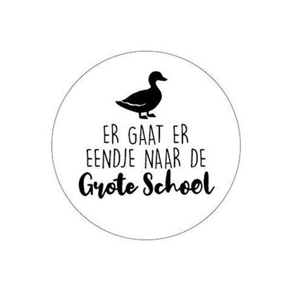 Stickers Er gaat er eendje naar de grote school