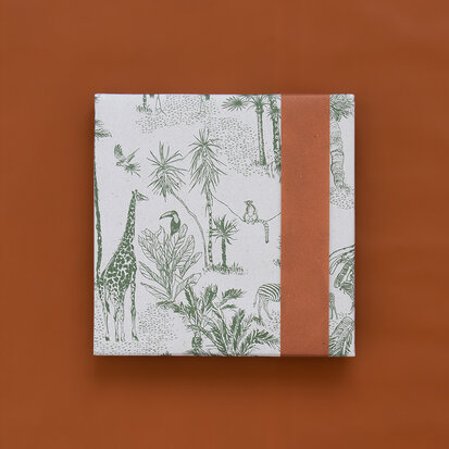 Cadeaupapier Vintage Jungle green - cognac 