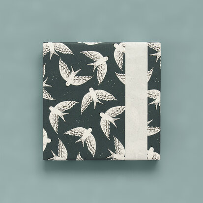 Cadeaupapier Birds night blue