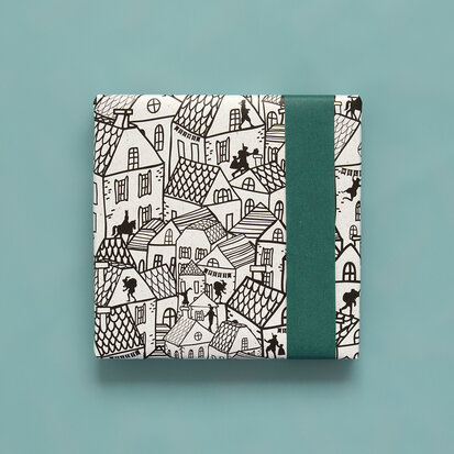 Cadeaupapier Sint Dorp - jade blue