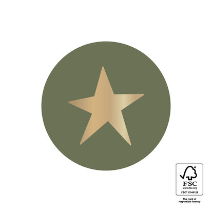 Sticker Star Gold - Forest Green