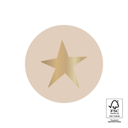Sticker Star Gold - Beige