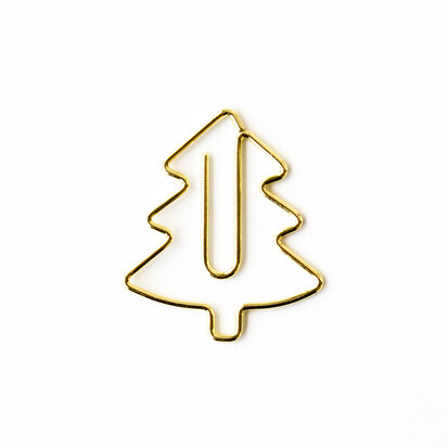 X-mas Clips - Tree - Gold Small 