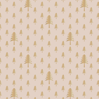 Cadeauzakjes X-mas Tree Beige Gold Foil 12 x 19