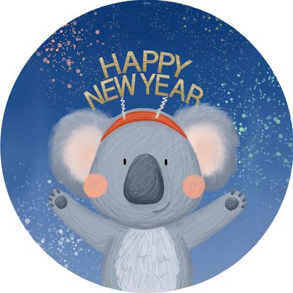 Sticker Happy new year Koala small