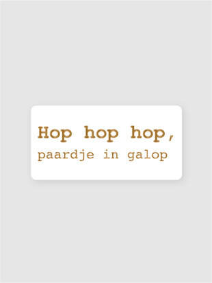 Sticker Hop Hop Hop white/gold
