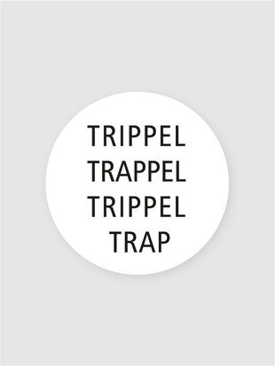 Sticker Trippel trappel white/black