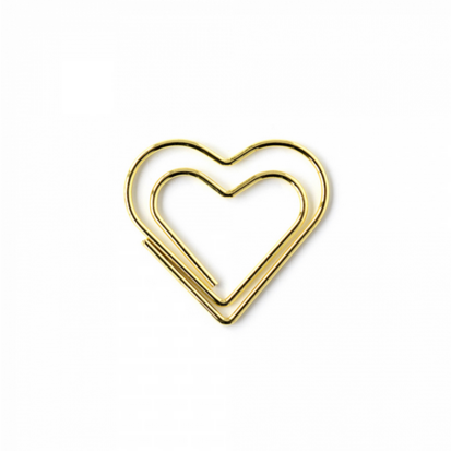 Clips - Heart - Gold Small 