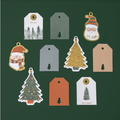 Cadeaulabel Duo - Crazy santa gold sjaal