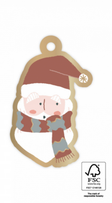 Cadeaulabel Duo - Crazy santa gold sjaal
