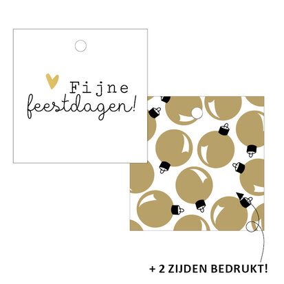 Cadeaulabel Fijne feestdagen!