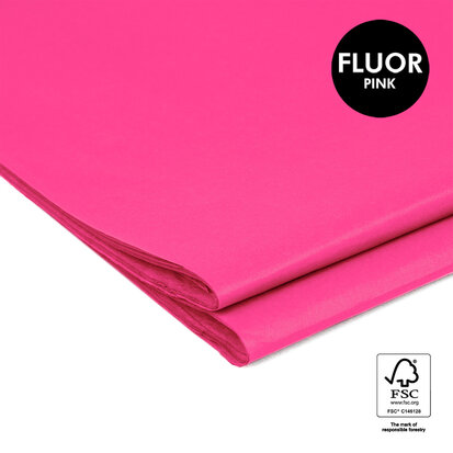 Vloeipapier Uni - Fluor Pink