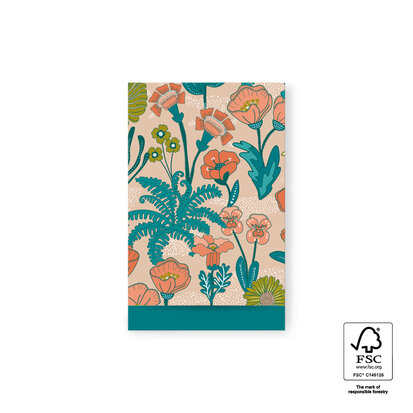 Cadeauzakjes Flowers Vintage Nude - Jade Blue 12 x 19